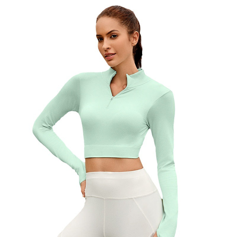 Solid Color Seamless Moisture-Wicking Yoga Set