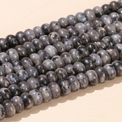 8 * 4Mm natural black sparkling stone abacus beads loose beads