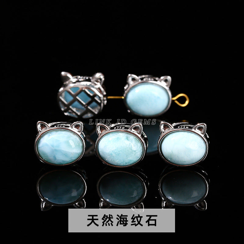 Natural stone crystal owl magic box accessories