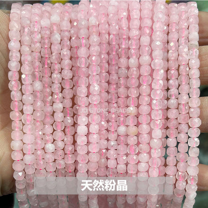 4Mm crystal agate square loose beads