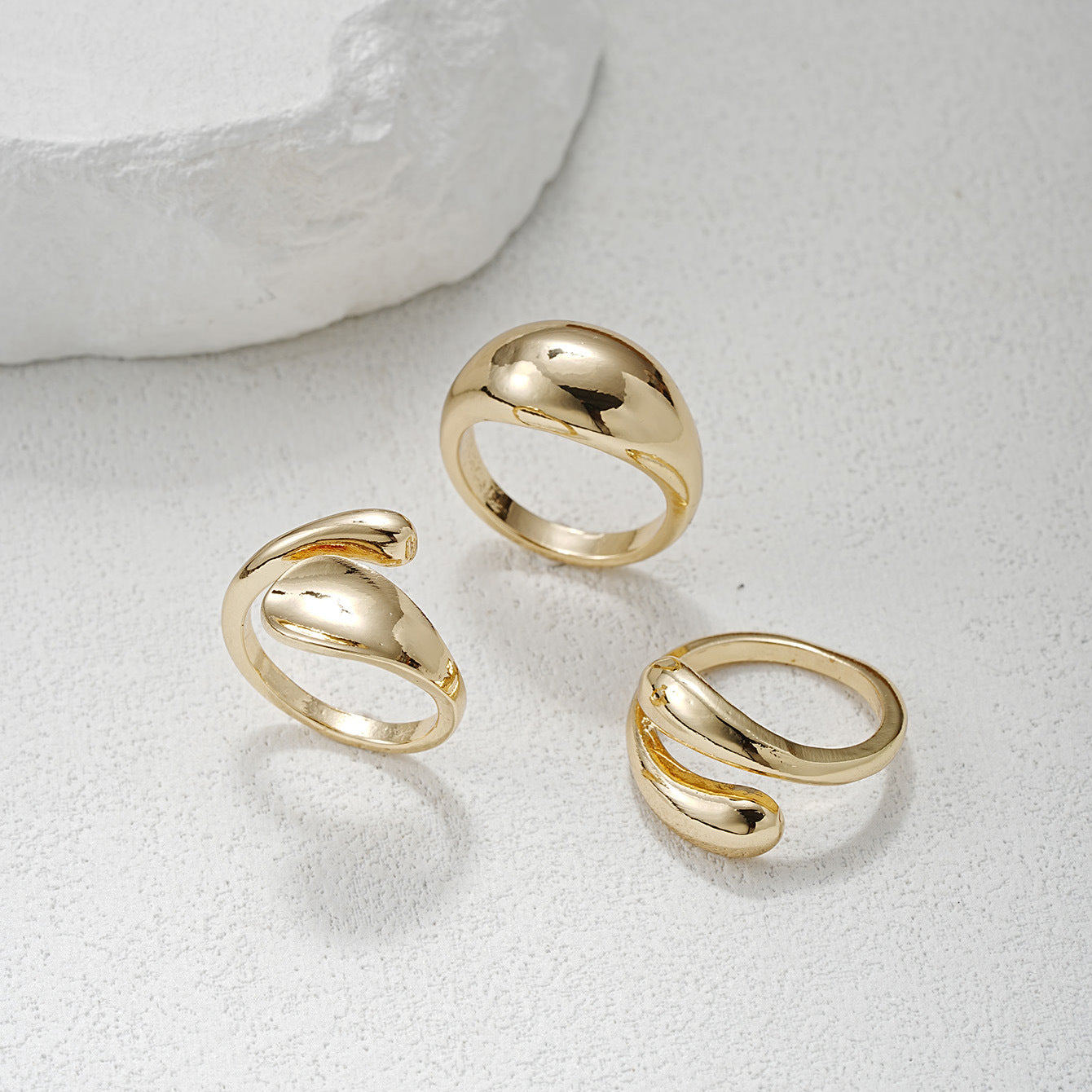 3 piece ring set personality temperament