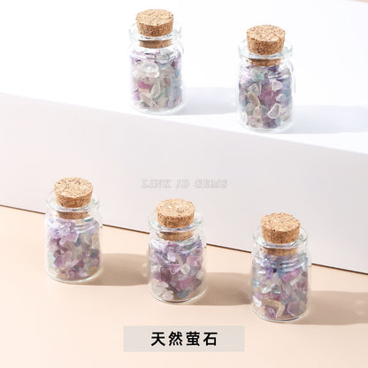 Natural crystal gravel wishing bottle