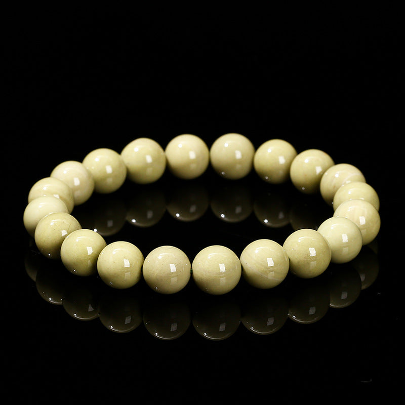 Natural Matcha Green Alxa Agate Bracelet