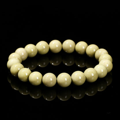 Natural Matcha Green Alxa Agate Bracelet