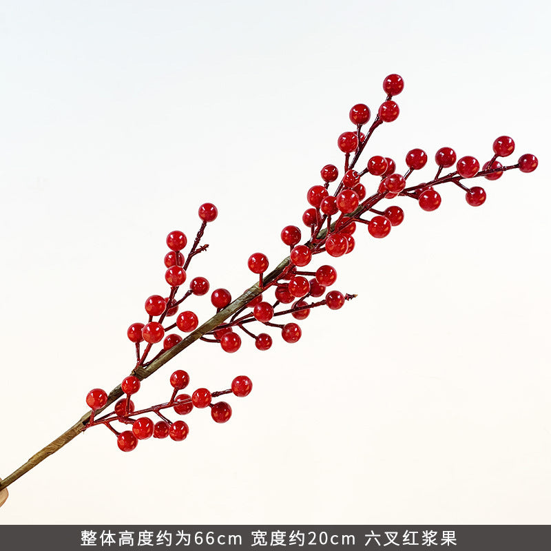 Small red fruit simulation eucalyptus money fortune material wholesale