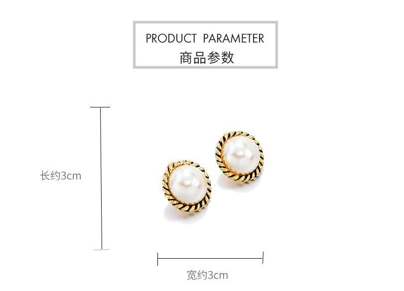 New imitation pearl stud earrings