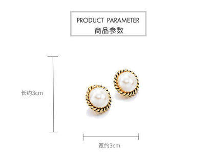 New imitation pearl stud earrings