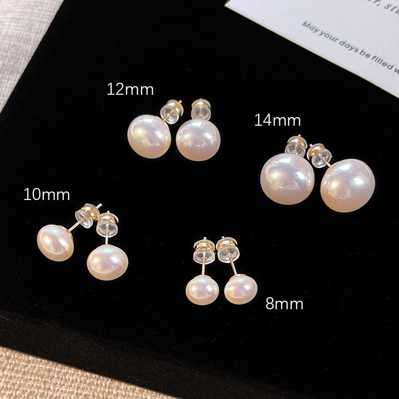 Cherry Blossom Pink Pearl Stud Earrings