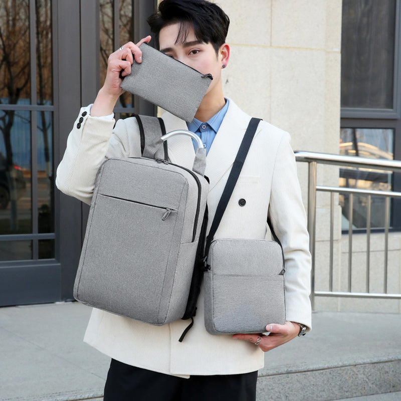 Backpack Men's Casual Three-piece Set