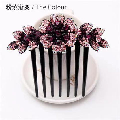 Violet non-slip rhinestone hair accessories