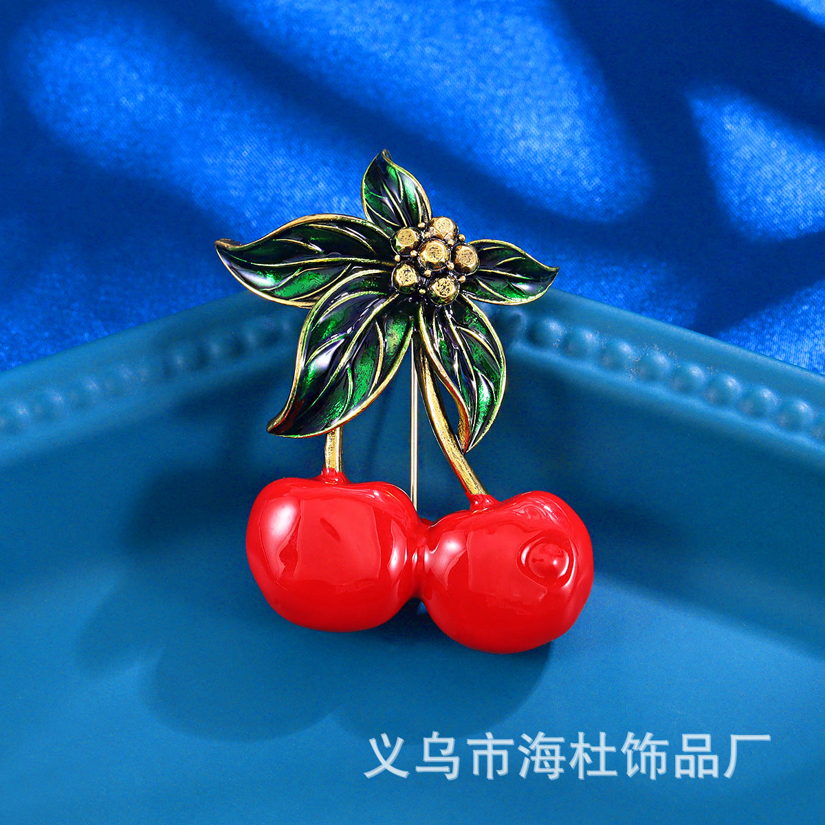 Fixed brooch cherry corsage cute cherries