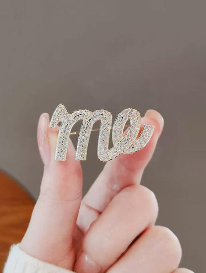 Letter ME Brooch