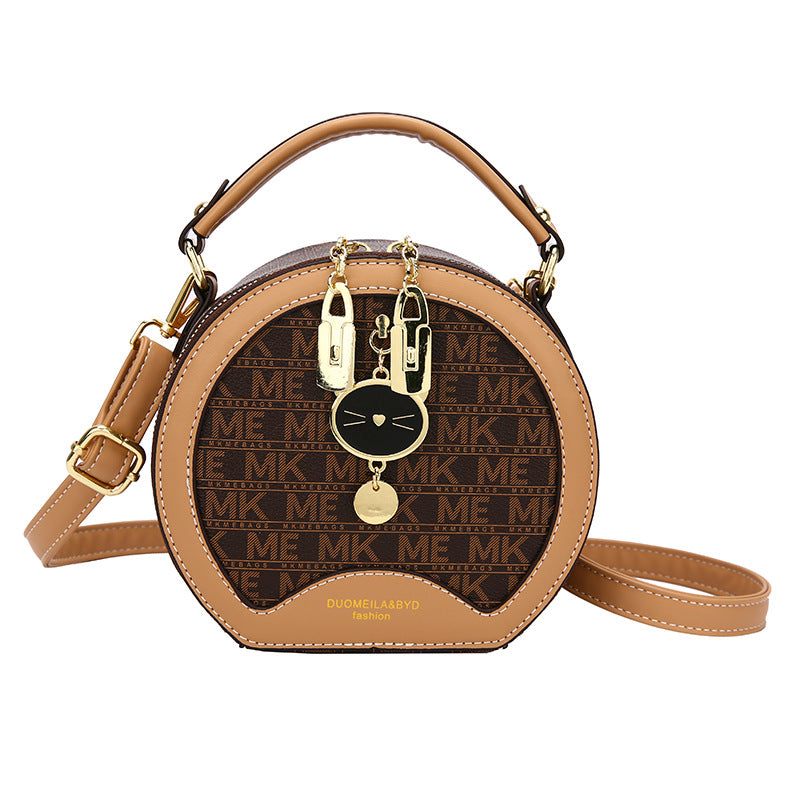 Temperament shoulder small round bag