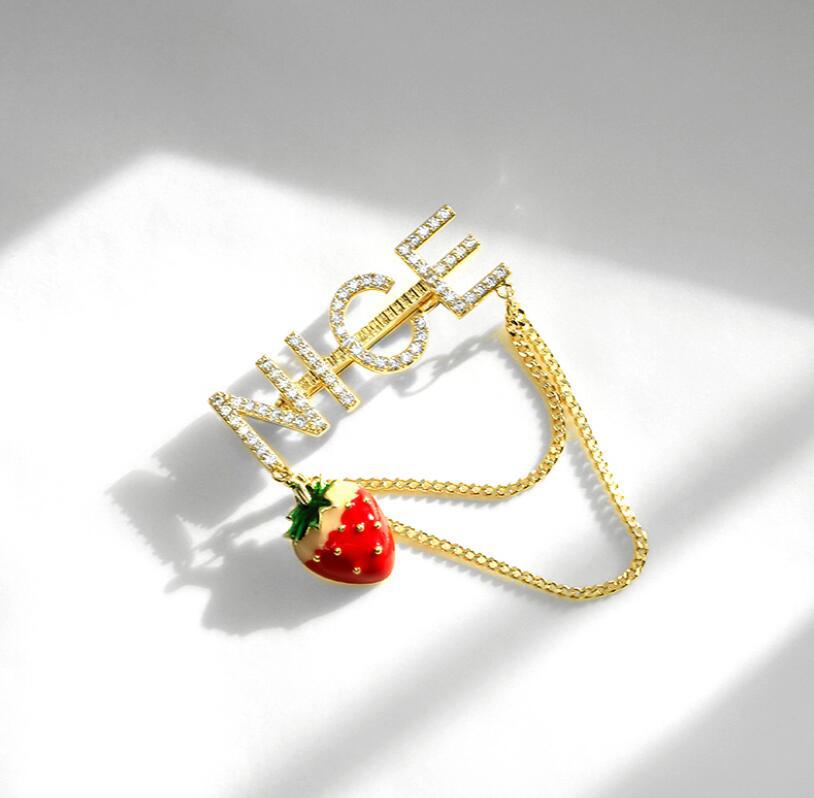 Strawberry Fringe Brooch