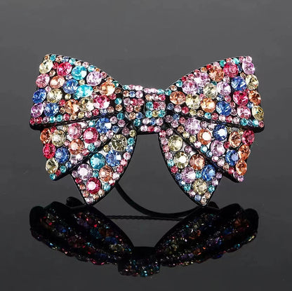 New Butterfly Bow Rhinestone Hair Clip for Adults