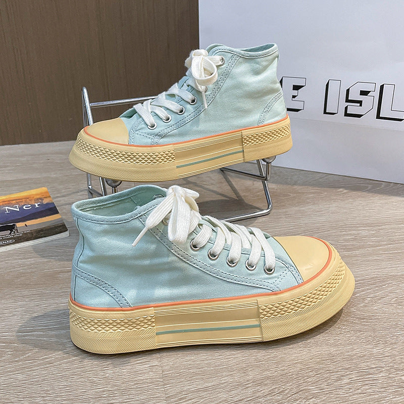 Women's high top canvas shoes