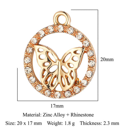 5pcs/pack bee starfish elk zinc alloy pendant