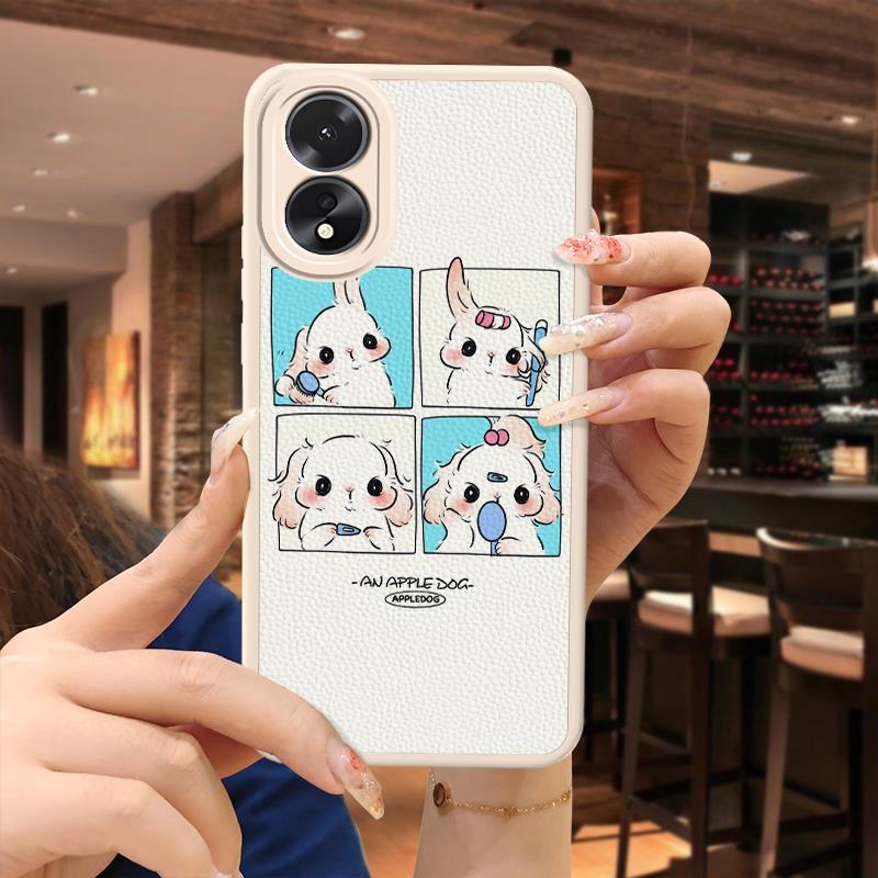 OPPO A38/A18 Quirky Silicone Case Cartoon Couple