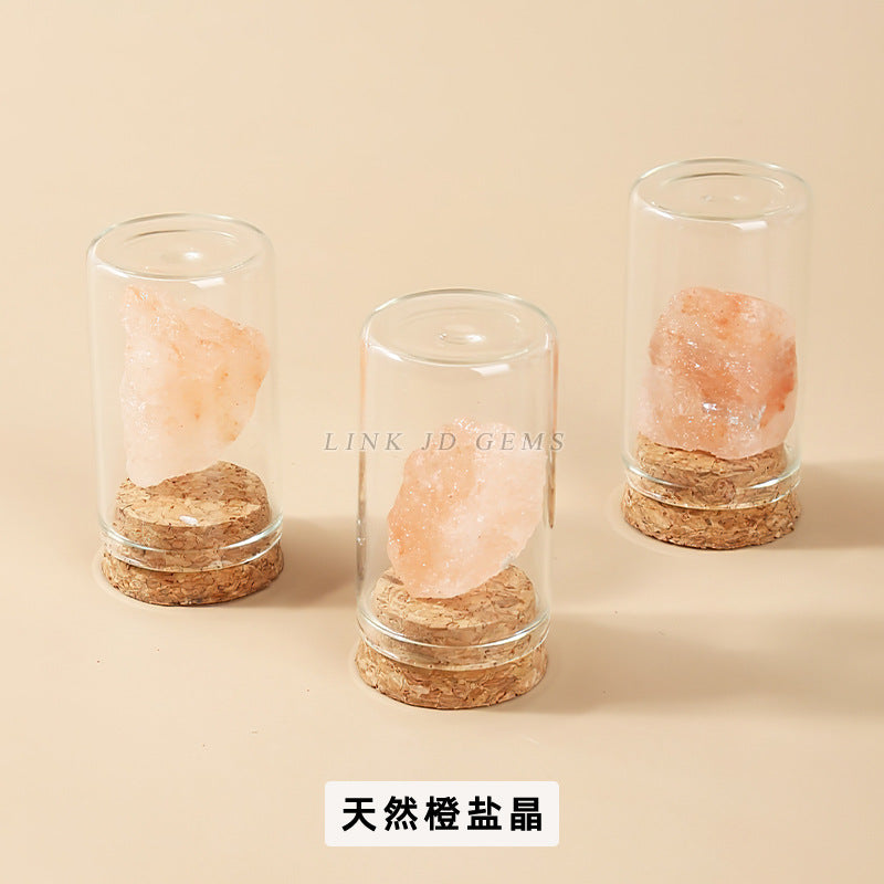 Crystal rock ore specimen wishing bottle