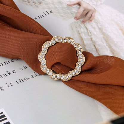 Silk scarf buckle accessories buckle diamond buckle accessories