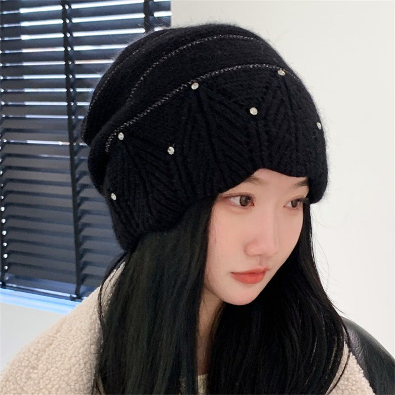 Thickened Rabbit Fur Knit Hat