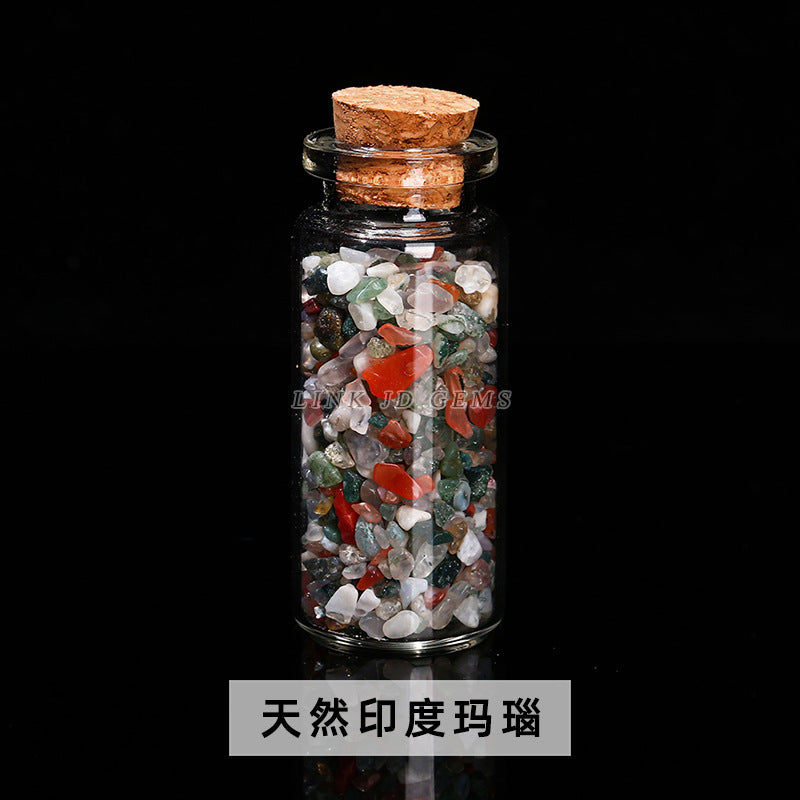 Crystal gravel wishing bottle jade agate gravel