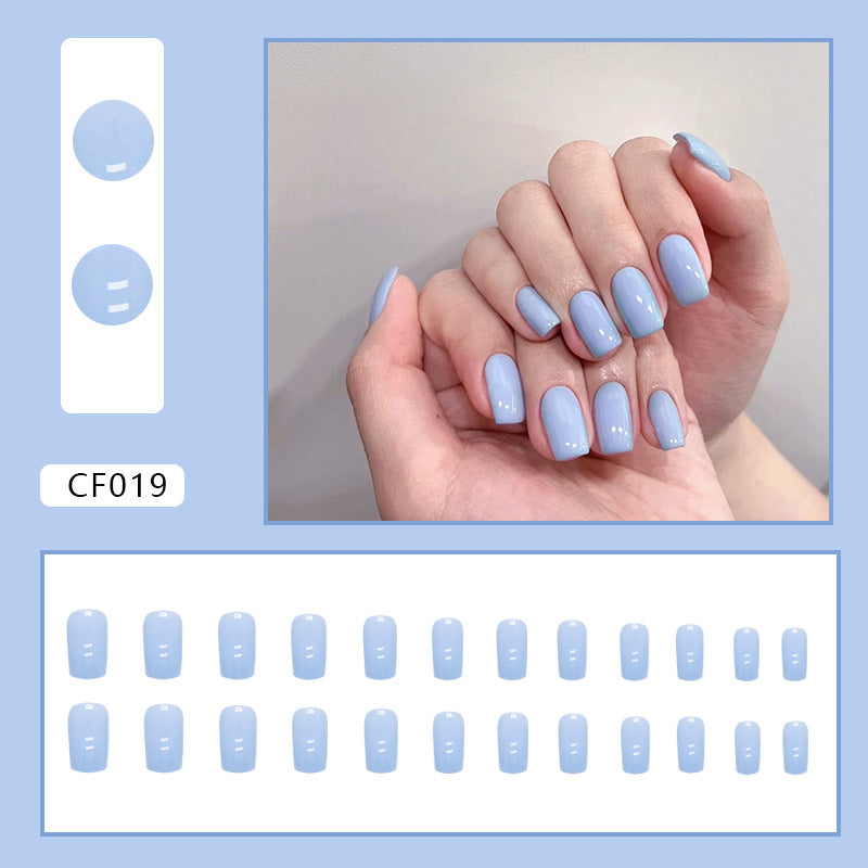 Sky Blue Square Nails