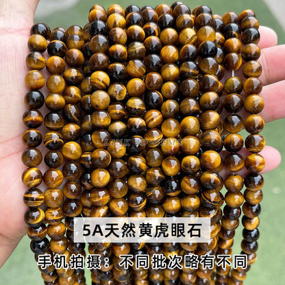 Colored tiger's eye beads