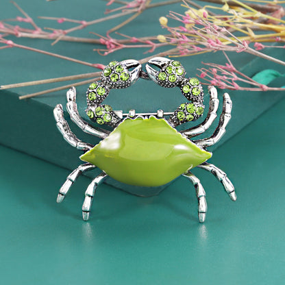 Painted Crab Brooch