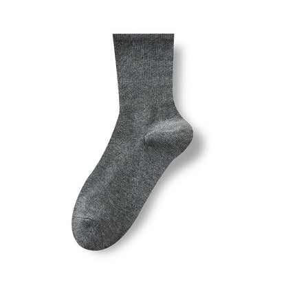 Pure White Anti-Odor Thermal Casual Mid-Calf Socks