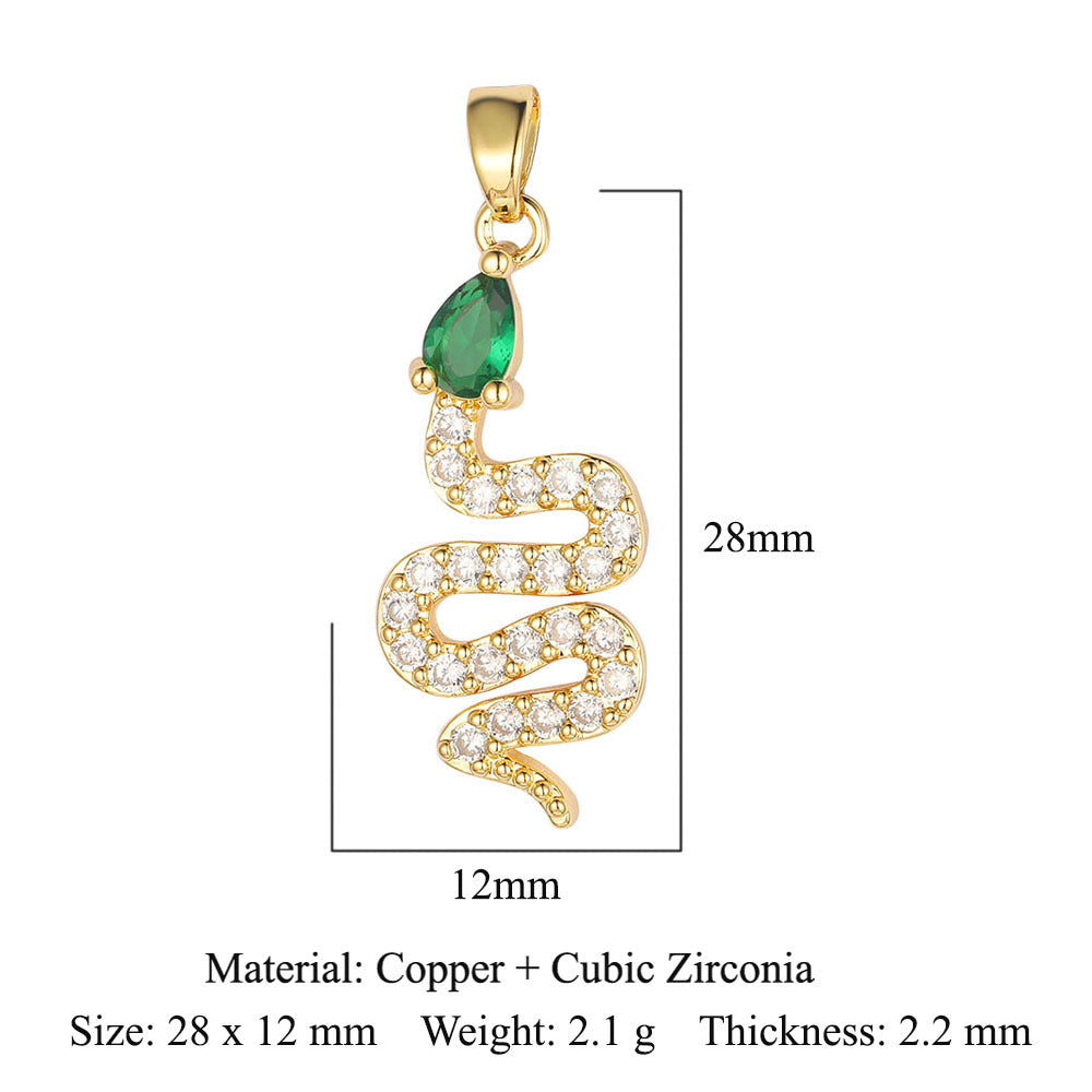 Unicorn love color zirconium copper micro-inlaid necklace pendant