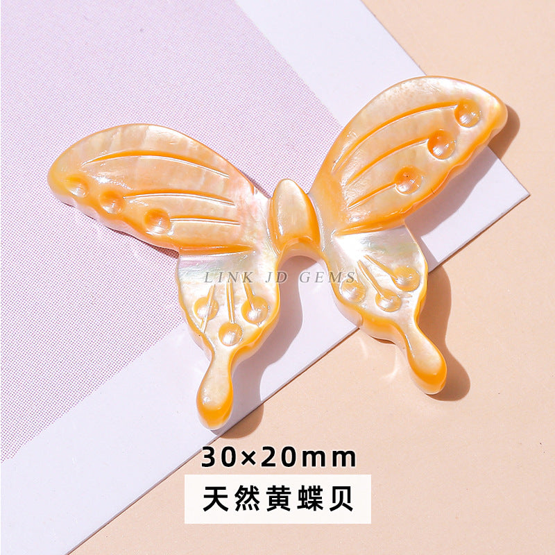 Natural shell butterfly DIY accessories