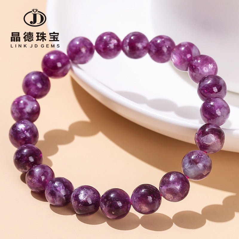 Natural purple grandmother crystal bracelet