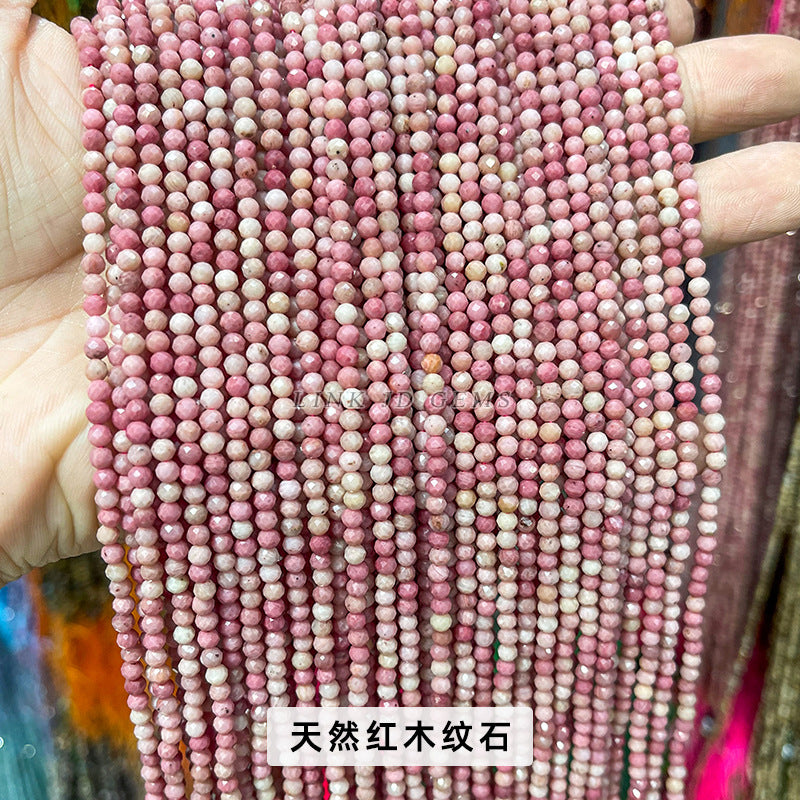 3Mm faceted small beads round beads cut loose beads