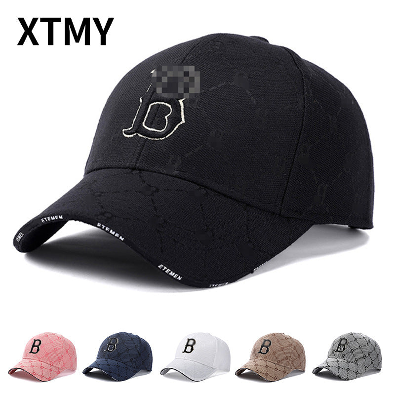 Letter Embroidered All-Season Sun Protection Baseball Cap