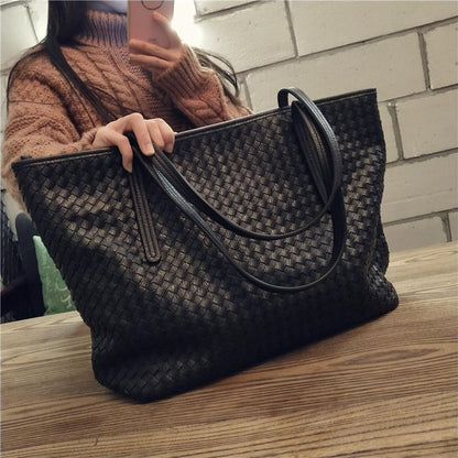 New woven bag trendy large capacity tote bag