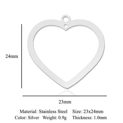 5 pcs/pack, love diamond titanium steel pendant, fingerprint pendant.