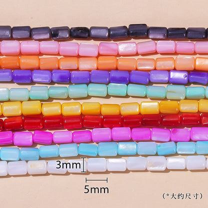 3 * 5Mm optimized multi-color shell cylindrical beads loose beads