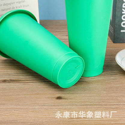 710Ml Forest Green Straw Cup