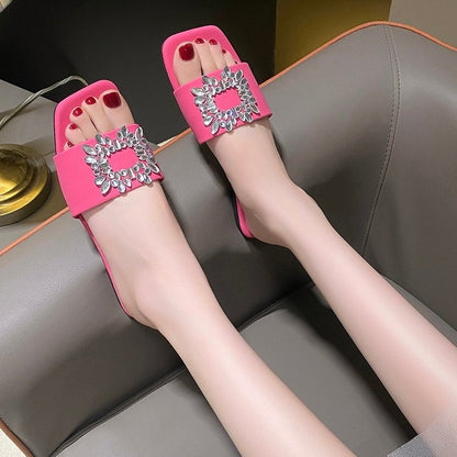 Fashion high-end rhinestone slippers