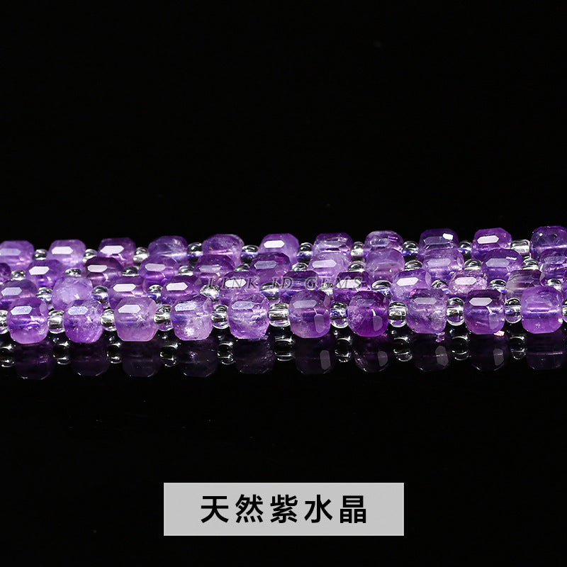 6/8Mm crystal agate jade cube loose beads