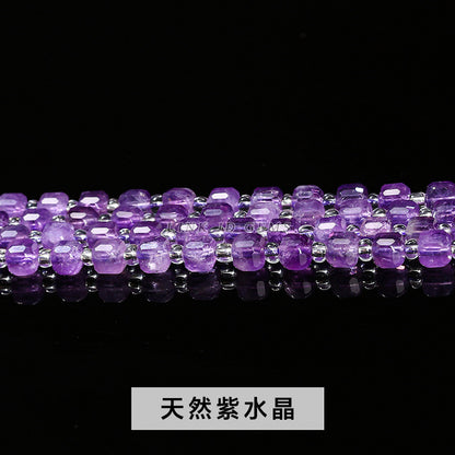 6/8Mm crystal agate jade cube loose beads