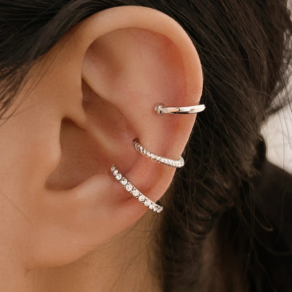 Small ear clip three-piece set