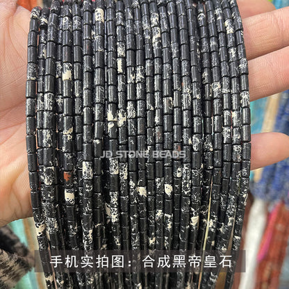 3 * 6Mm agate round tube loose beads