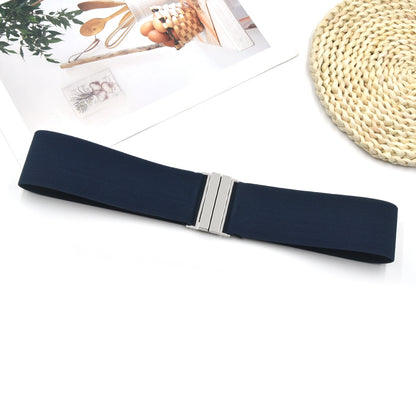 Wide waist seal elastic belt fashion