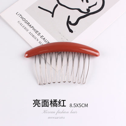 Frosted metal hair comb