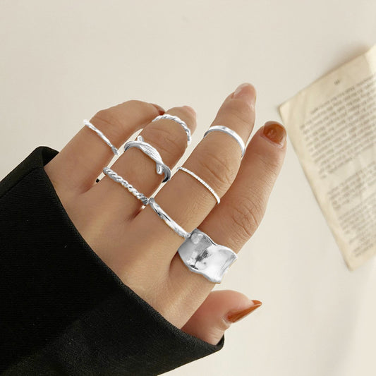 Alloy ring set 8 pieces