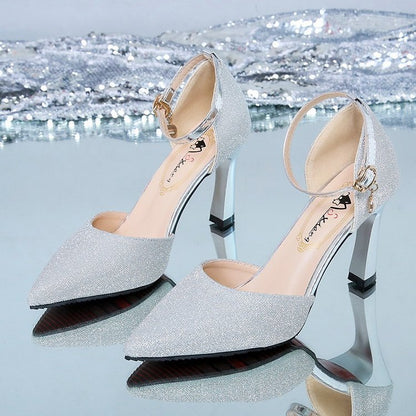 Sequin stiletto women's shoes wholesale