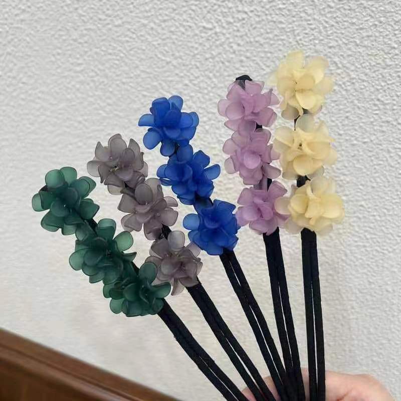 Hydrangea flower disc hair stick acrylic hair accessories