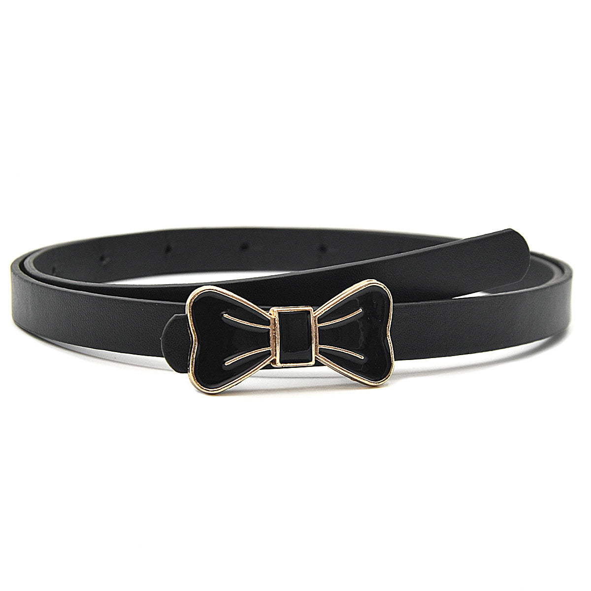 Bow Board Buckle Belt Ladies Patent Leather